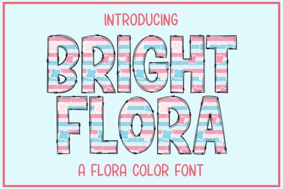 Bright Flora: A Vibrant Color Font for Handmade Products and Printables