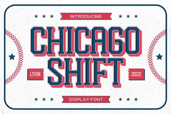 Chicago Shift Typeface for Vintage Sports Branding