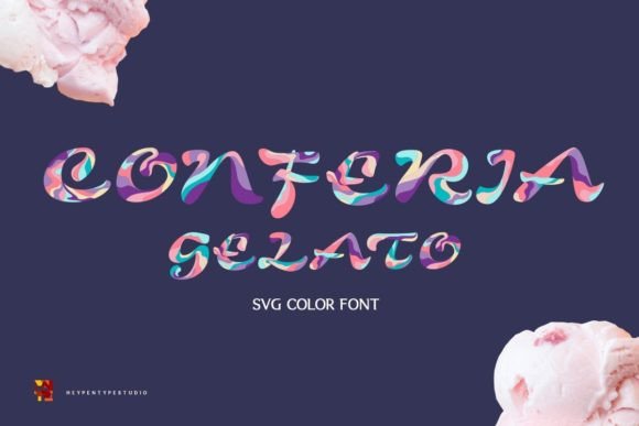 Conferia Gelato: The Playful Color Font for Vibrant Brand Identity