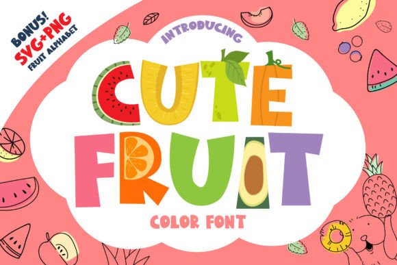 Cute Fruit: A Playful Color Typeface for Editorial Design