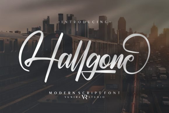 Hallgone: A Modern Script Font for Campaign Design