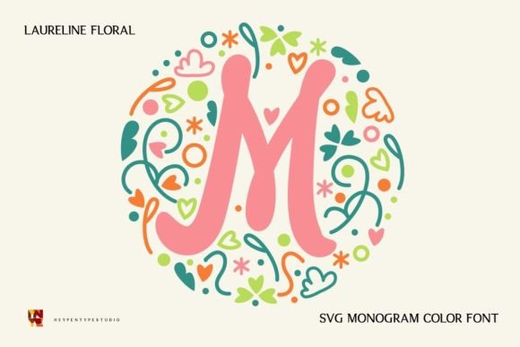 Laureline Floral Monogram: A Colorful Design Essential