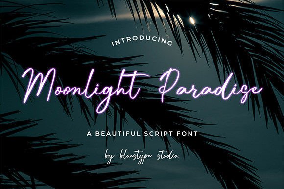 Moonlight Paradise: An Enchanting Handwritten Font for Romantic Branding