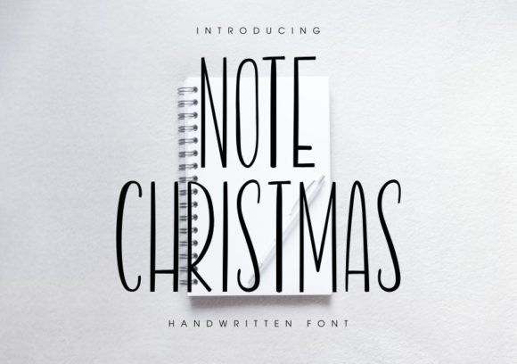 Note Christmas: A Whimsical Handwritten Font for Editorial Design