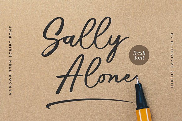 Sally Alone: The Enchanting Handwritten Font for Romantic Branding